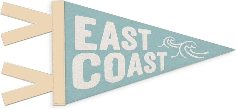 SJDFCSA Coastal Room Decor East Coast Wall Hanging Pennant Flag Felt Banner, Blue Beach Coastal Cowgirl Wall Decorations Granddaughter for Girls Bedroom Dorm Home Decor - Image 1